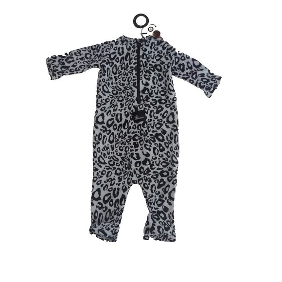 The Tiny Universe UV Protection Sunsuit Rash Guard UPF 50+ Snow Leopard 3 Months - Picture 2 of 4